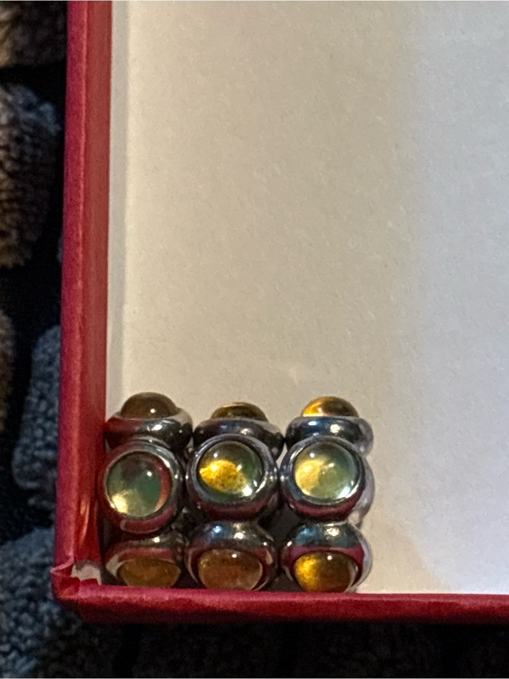 Pandora retired citrine Cabochon Spacers set of 3
